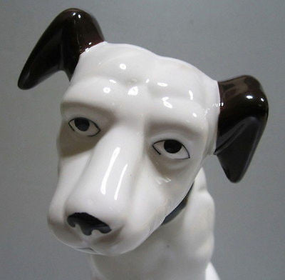 Nipper Victor Edison Dog Ceramic 6" Coin bank Ceramic NOS Old Stock  phonograPH