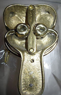 Cat  Kitten Retro Winking Eyes Door Knocker in solid Brass 1970's