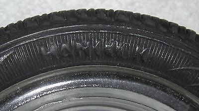 Car tire ashtray auto in glass and rubber Optimo Hancock K006