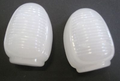 Glass Classic Bird Cage Feeders Transparent OPAL WHITE GLASS, A Pair,#1,2 piecES