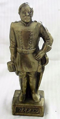 Confederate Civil War General Robert E. Lee statue brass all Metal 7-3/4" tall