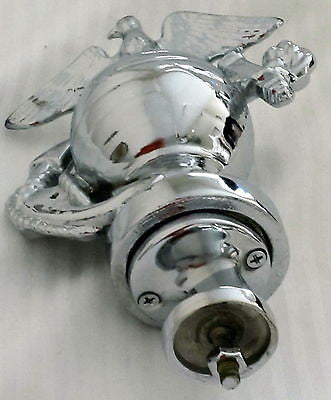 USMC Marine Corps insignia autocar hood ornament mascot triple chrome topper USA