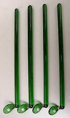 (4 PCs) Golf Club + Ball Crystal Glass . Set of 4 Swizzle Sticks, Drink stirreRS