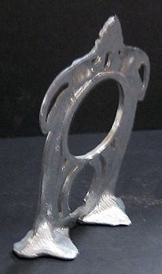 Art Nouveau Nymphs Art Deco Table Clock Case all Aluminum Has No movemeNT