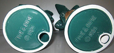 PALM Tree Candlesticks You are buyiing a Pair 2 PCs Ceramic 9" tall  Flamingo