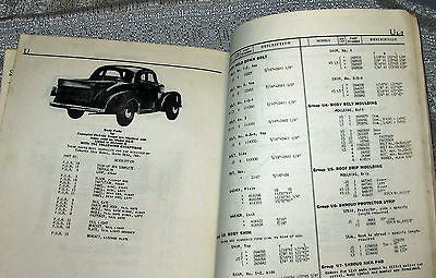 Studebaker Master body parts catalog sixes and eights 1929 - 1940  June 1940