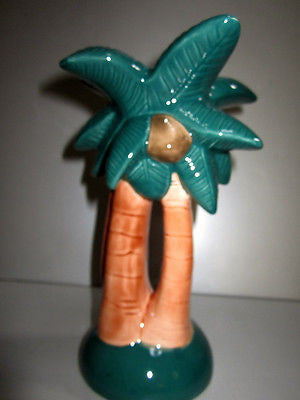 PALM Tree Candlesticks You are buyiing a Pair 2 PCs Ceramic 9" tall  Flamingo