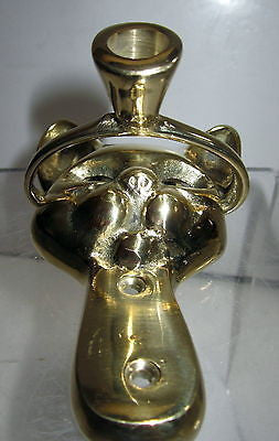 Cat  Kitten Retro Winking Eyes Door Knocker in solid Brass 1970's