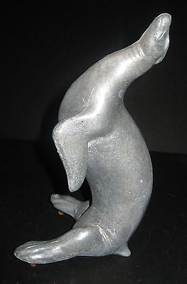 Seal Aluminum metal figurine off of Art Deco bookends and lamps USA