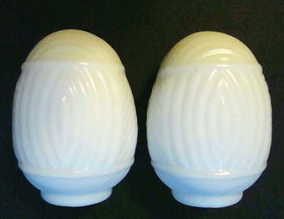 Glass classic bird cage feeders white milk glass a pair2 pieces