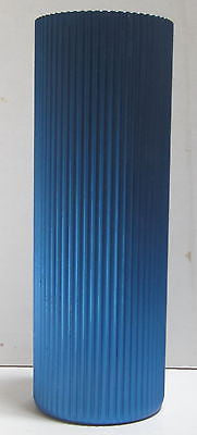 Eames Style Retro 1950's Anodized Aluminum BLUE Vase or Drinking Tumbler Glass