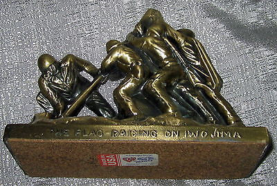 USMC WWII Iwo Jima monument statue brass metal very heavy USA made no flag