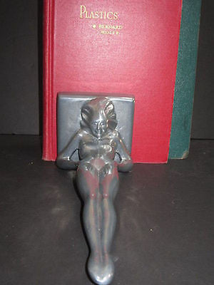 Frankart Standing Nymphs Bookends,Art Deco  in Brass metal  9-1/4" Tall a paIR