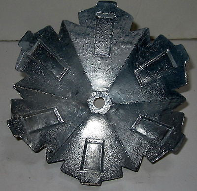 Art Deco Solid Aluminum Lamp Base  6" Wide 3" Tall