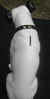Nipper Victor Edison Dog Ceramic 6" Coin bank Ceramic NOS Old Stock  phonograPH