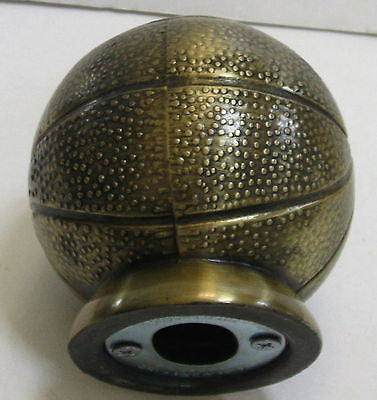 Basketball ball huge vintage bottle opener antique brass metal