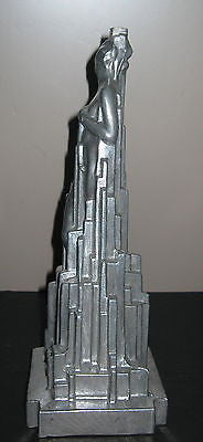 Frankart spirit of modernism art deco lamp base not painted and all metal USA