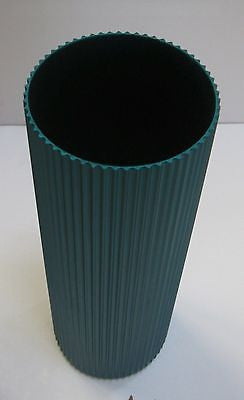1950's Eames style retro anodized aluminum green vase drinking tumbler glass USA