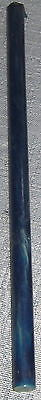 Bakelite Catalin Rod Mottled-Marbled Blue 7/16"  x  9-3/8"  30 Grams Katalin USA