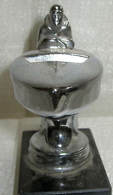 50's Racing Outboard Engine Skiff Runabout with a Driver  Boat Triple Chrome