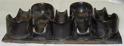 Bakelite Catalin Mottled CHOCOLATE Smoking Pipe Rest casting set of 5 Unfinished