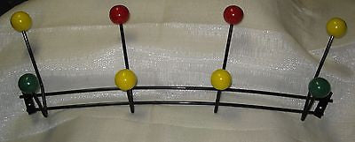 EAMES RETRO Style "W" SHAPE WIRE WALL RACK with 8 COLORED BALLS,Steel+Wood Balls