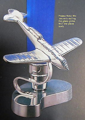 Zepelin Airplane Lamp Replacement Globe 1930'S Model Art Deco Shade BLUE glaSS