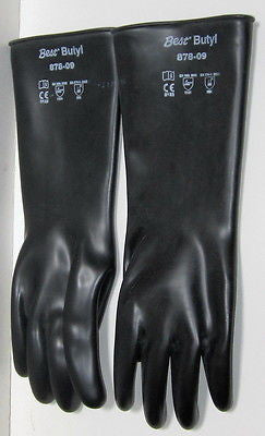 Best Butyl 878-9 Size 9 Chemical Resistant Gloves Hazardous UPC 46181541