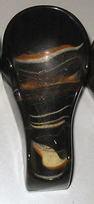 Bakelite Catalin mottled chocolate smoking pipe rest Katalin USA