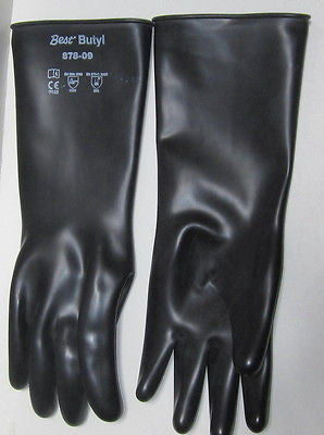 Best Butyl 878-9 Size 9 Chemical Resistant Gloves Hazardous UPC 46181541