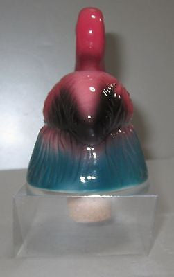 Flamingo Champagne wine or soda cork stopper ceramic 1986 4 inches tall