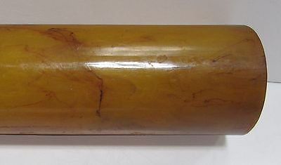 Bakelite Catalin tubular translucent mottled brown 2" round 5-7/8" 200 grams USA