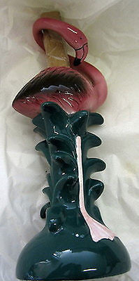 Flamingo Huge Standing Candlestick -  Ceramic  9" tall single