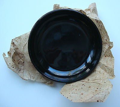 Frankart Original Art Deco Nymph Ashtray 4-1/8" Black Amethyst Glass Insert rare