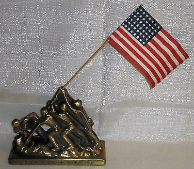 USMC WWII Iwo Jima Monument Statue Brass Metal Very heavy USA made