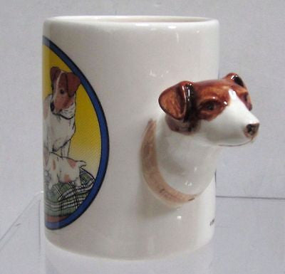 Jack Russell Terrier Dog Coffee Mug Cup Ceramic  c1993 very large 13 ouncES