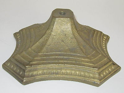 Art Deco Moderne Solid Brass Student Lamp Base