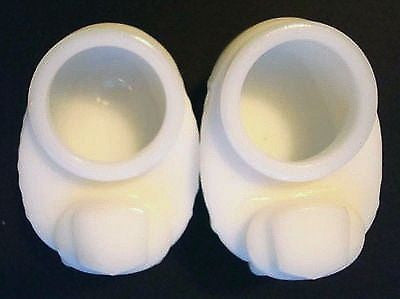 Glass Classic Bird Cage Feeders WHITE MILK GLASS,#1, A  Pair, 2 piecES