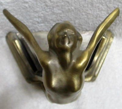 Frankart Butterfly Nymph in  Brass Art Deco Table Lamp Base with glass Templates