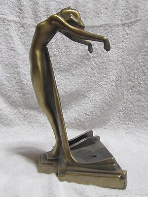 Frankart Butterfly Nymph in  Brass Art Deco Table Lamp Base with glass Templates