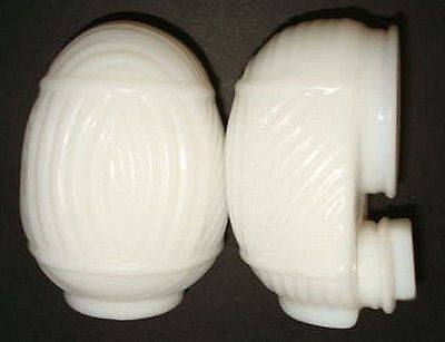 Glass classic bird cage feeders white milk glass a pair2 pieces