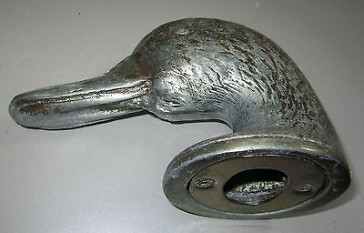 Duck Mallard bird head bottle opener pewter finish metal USA