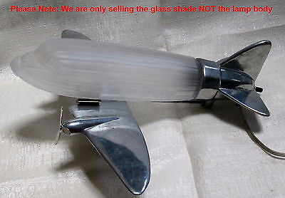 DC-3 Airplane Replacement Lamp Globe for1930'S Model Art Deco Shade CLEAR glaSS