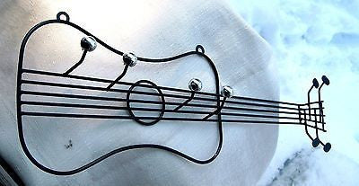 1970's Moderne retro Eames Style wire Guitar wall coat towel key or mug raCK