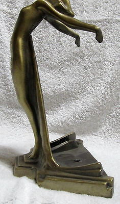 Frankart Butterfly Nymph in  Brass Art Deco Table Lamp Base with glass Templates