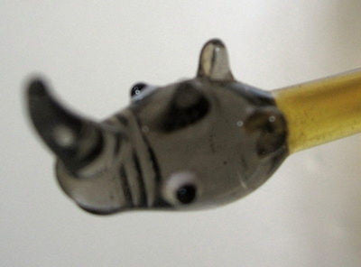 4 pcs Rhino Rhinoceros lead crystal glass cocktail sticks stix drink Stirrers