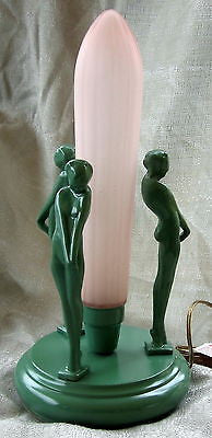 Zeppelin airplane lamp replacement globe 1930 model art deco shade pink USA