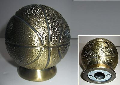 Basketball ball huge vintage bottle opener antique brass metal