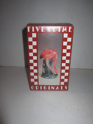 Flamingo - a single flamingo vase   Old Ceramic - 6" taLL