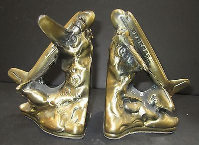 DC-3 - Airplane  Bookends Art Deco Brass finish very heavy Made in USA  paIR